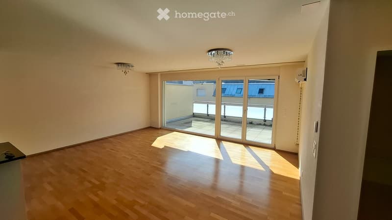 hardwood floors, large glass doors, balcony, chandeliers