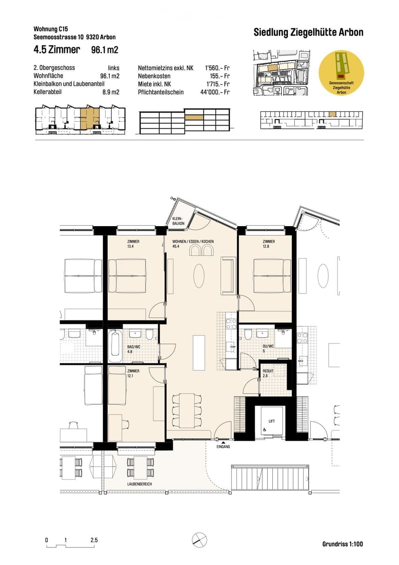 Living room, kitchen, 2 bedrooms, 2 bathrooms, balcony, laundry area, lift, view