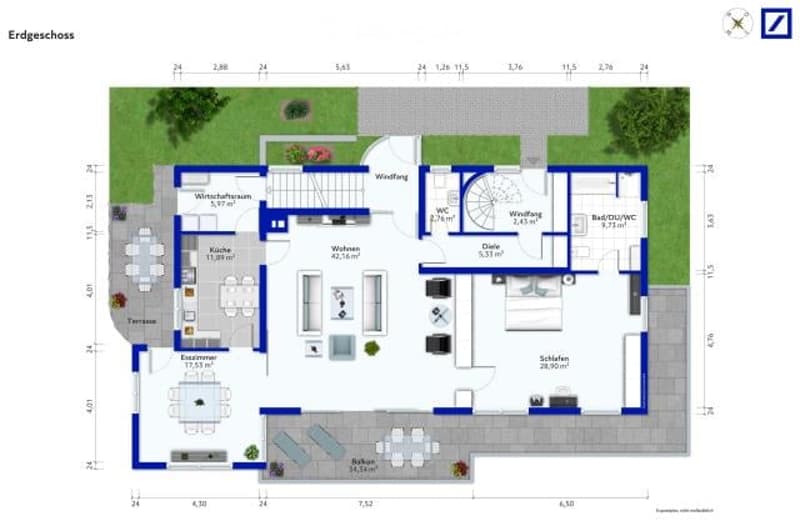 Living room, Kitchen, Dining room, Bathroom, Bedroom, Utility room, Staircase