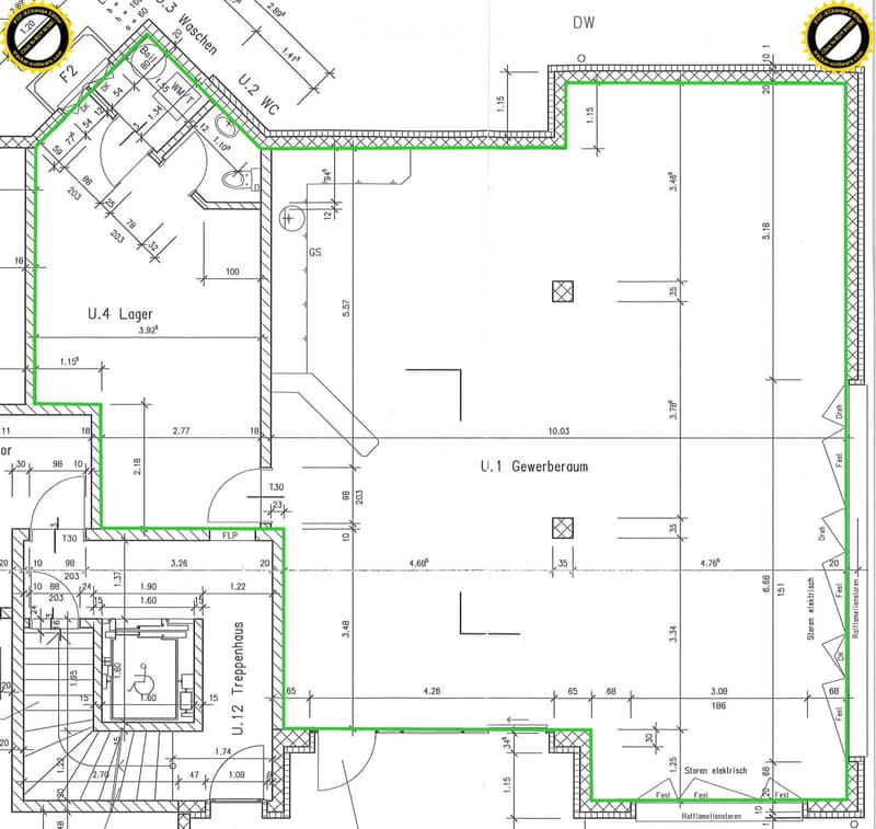 Floor plan with multiple rooms, including a storage room, a utility room, and a basement.