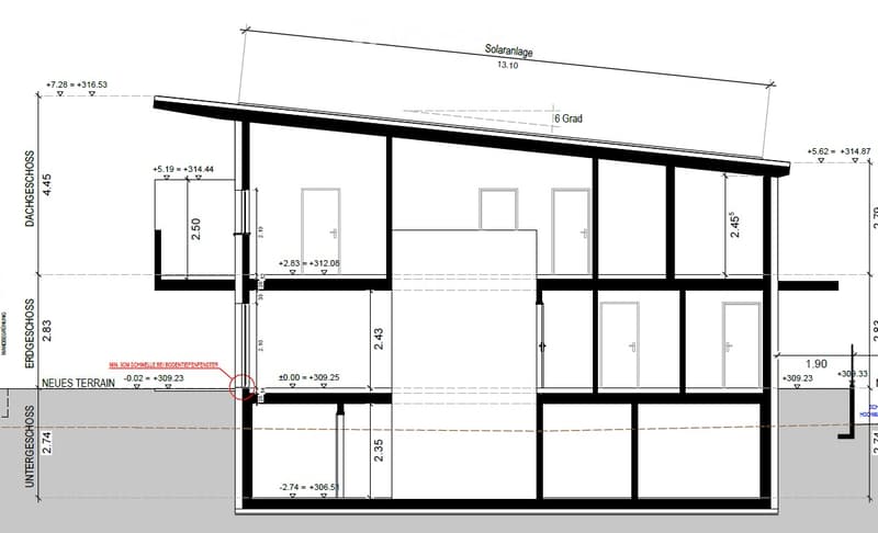 Ground floor with living room, kitchen, 2 bedrooms, 2 bathrooms, raised ground floor