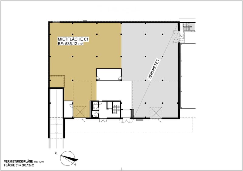 Floor plan of a property with various rooms and areas labeled, including living spaces, bedrooms, and storage areas.
