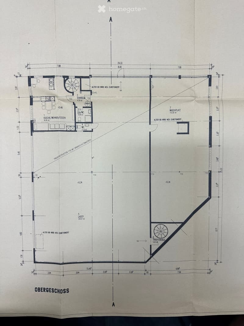 Floor plan with living room, kitchen, 2 bedrooms, 2 bathrooms, terrace, storage room, and basement