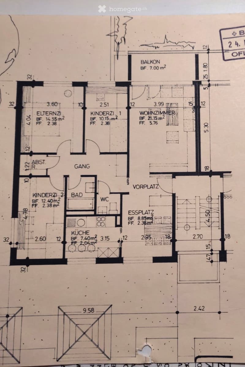 Living room, kitchen, 2 bedrooms, 2 bathrooms, balcony, hallway, storage