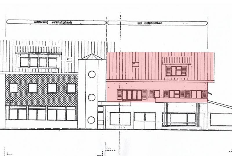 storage area, offices, residential area, windows, doors, raised ground floor