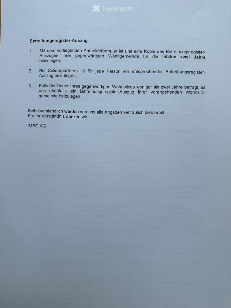 A document with text in German, organized in columns with headings such as 'Vertragslaufzeit', 'Betriebskosten', and 'Betriebskosten-Auszug'.