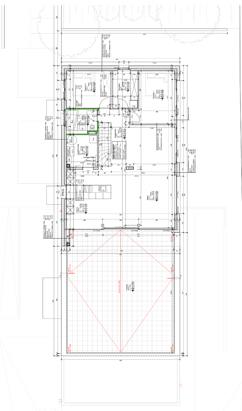 Floor plan showing living room, kitchen, 2 bedrooms, 2 bathrooms, balcony.