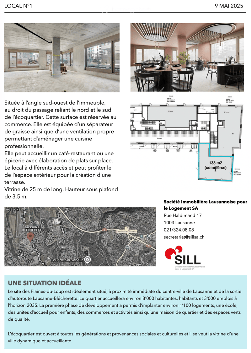Surface d'activité dans l'Écoquartier des Plaines-du-Loup (Lausanne) (3)