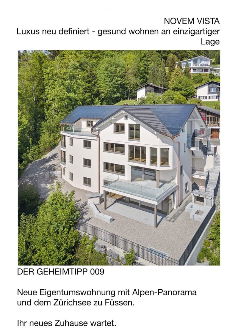 NOVEM VISTA:Luxus neu definiert-gesund wohnen an einzigartiger Lage am oberen Ende des Zürichsee's (7)