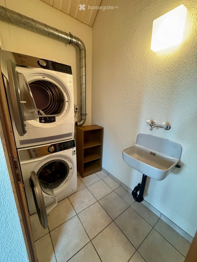washer dryer, shelf, sink