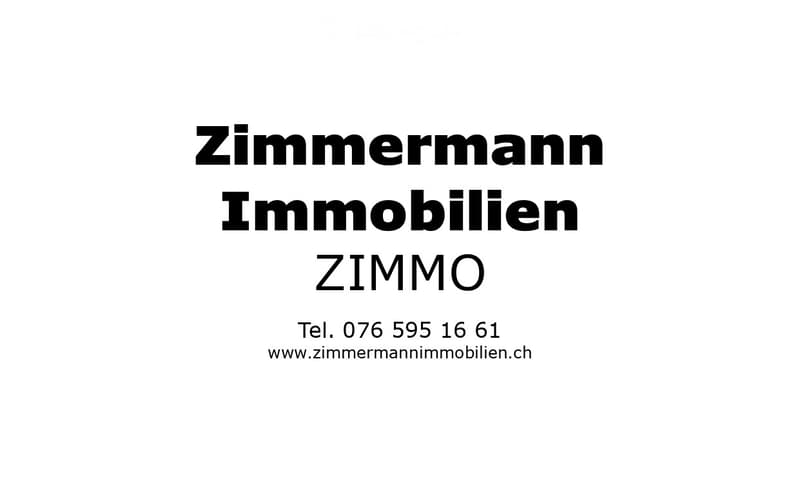 Other. Business card for Zimmermann Immobilien, displaying company name, contact number, and website URL.