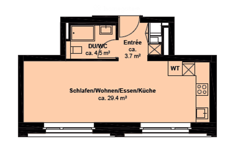Urbanes Loft-Feeling mit Weitblick: Teilmöbliertes 1.5-Zimmer-Studio in Altstetten (Untermiete) (4)