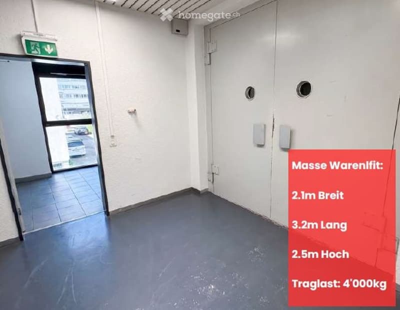 Unfurnished Room. Empty room with white walls, grey floor, and a large door with a window showing an outdoor view.