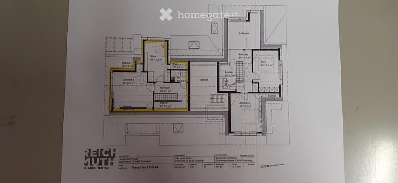Floor plan of a 2-story building with multiple rooms including offices, corridors, technical room, and bathrooms.