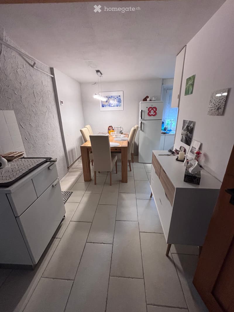 Küche, Essbereich mit Holzofen