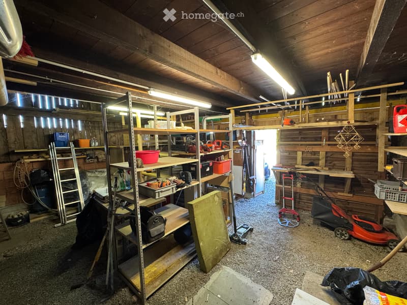 Werkstatt im Schopf, ausbaubar
