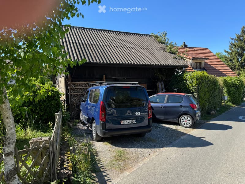 Schopf mit 2 Parkplätzen