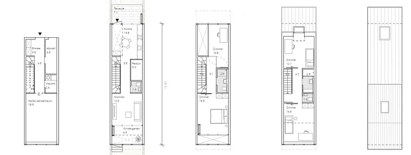 Floor plan showing multiple rooms including entrance, kitchen, living area, bedrooms, and winter garden.