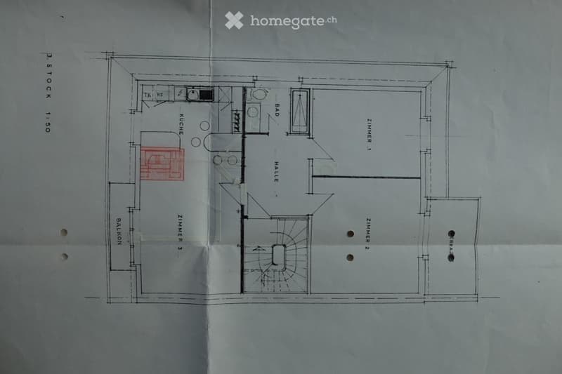 Floor Plan. Floor plan of a 3-stock apartment with a kitchen, living room, three bedrooms, and a bathroom. Includes a balcony.