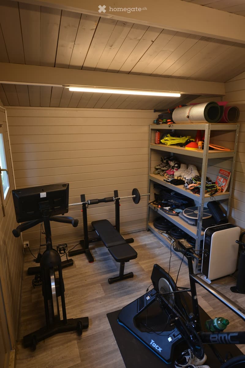 Somptueuse villa jumelée par le garage avec piscine, salle de cinéma et salle de sport à Tannay VD (21)