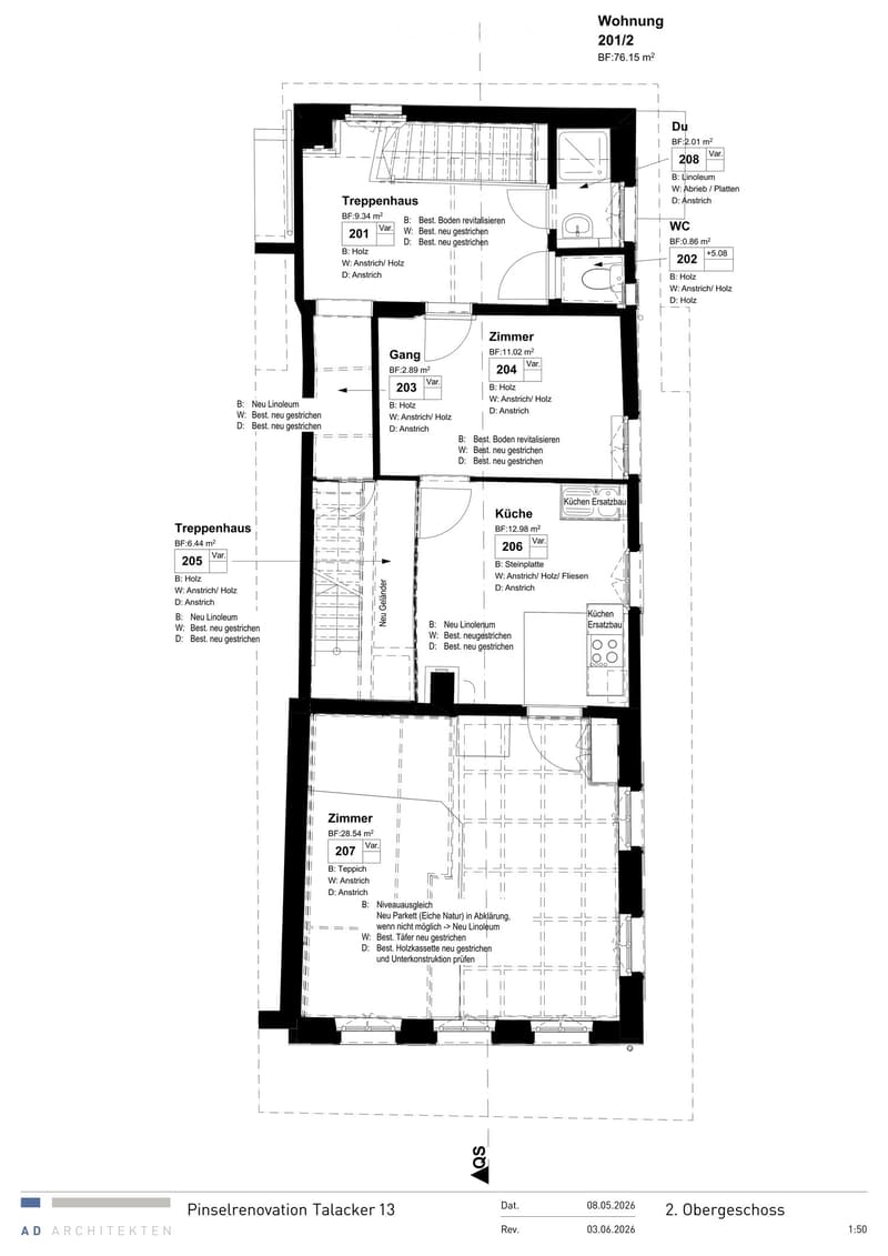 Floor plan of a residential unit showing layout with rooms labeled: kitchen, living room, bedrooms, hallway, and bathroom.