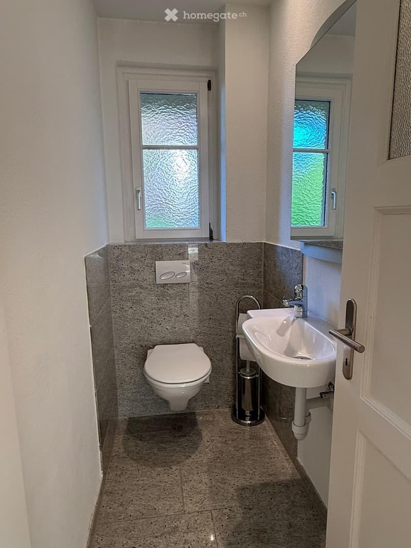 Separates WC mit Spiegelschrank