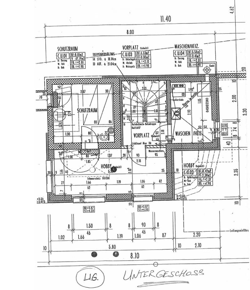 Floor Plan. Floor plan of a basement level showing multiple rooms including storage, hobby areas, washrooms, and a workshop area. Dimensions and room labels are provided.
