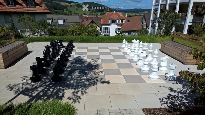 {"visible_features": [],    "type": "Garden",    "description": "An outdoor chessboard with black and white chess pieces on a tiled platform.",    "localized_descriptions":        {        "EN": "An outdoor chessboard with black and white chess piece