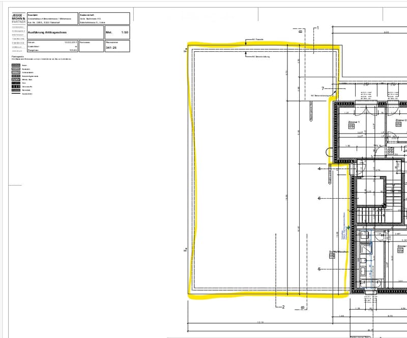 Floor Plan. Floor plan of a multi-story building with labeled rooms, dimensions, and structural details. Includes sections for various rooms and areas, with clear annotations and measurements.