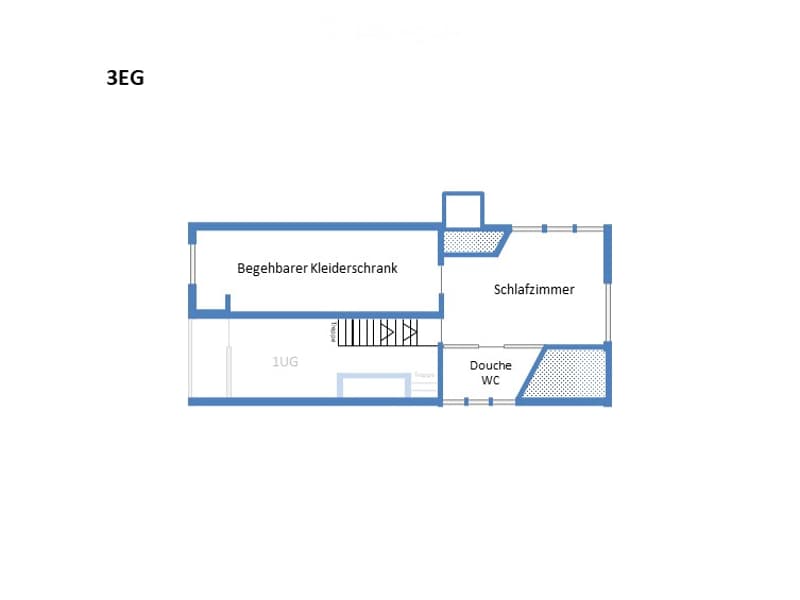living room, bedroom, bathroom, hallway, storage