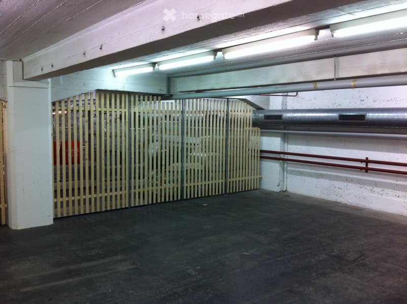 {"type": "Garage", "objects": [], "description": "Underground garage with concrete floors, white walls, fluorescent lighting, and a partially open metal gate revealing a parked car.", "localized_descriptions": {"EN": "Underground garage with concrete floo