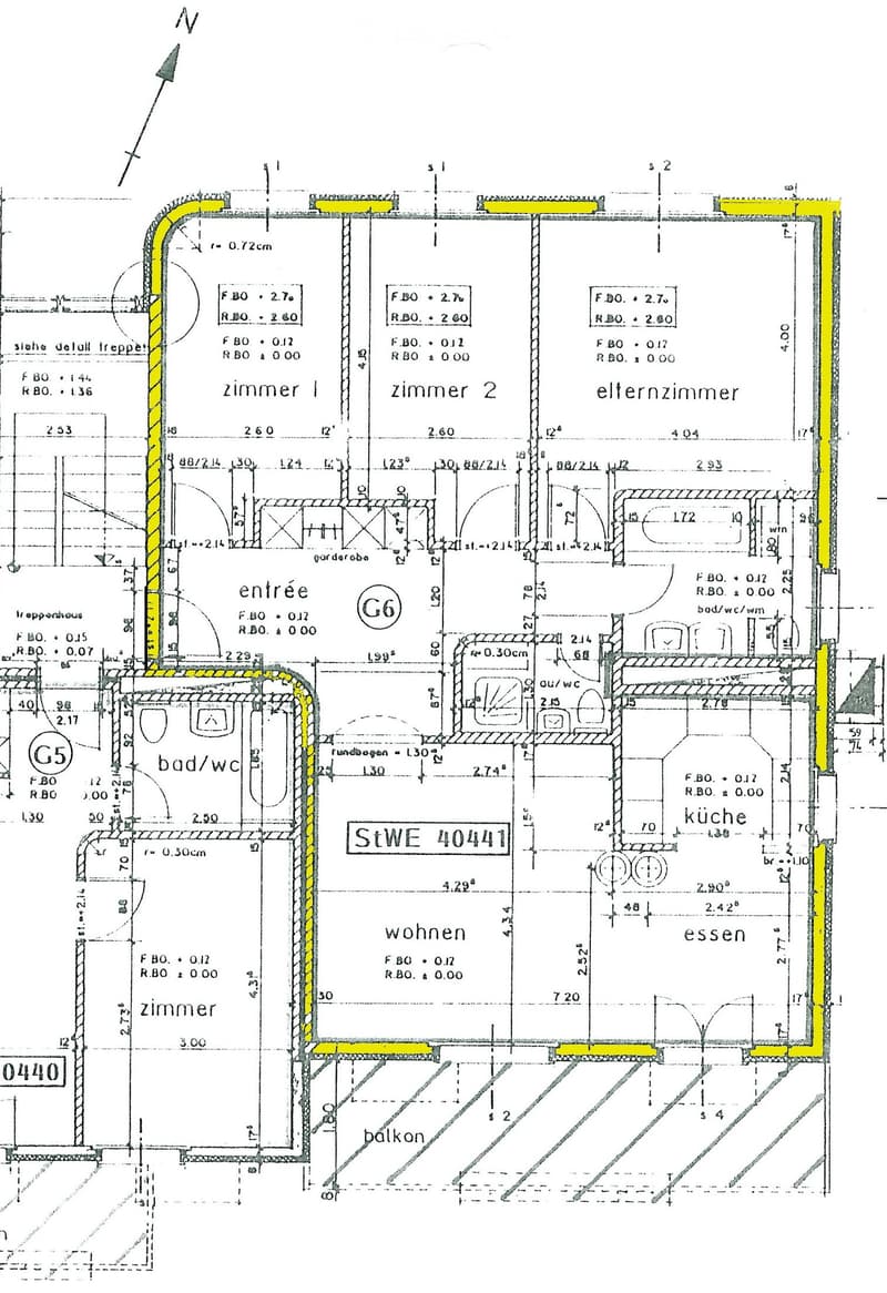 Floor plan showing a multi-room layout including a living area, kitchen, bedroom, bathroom, entrance, and balcony.
