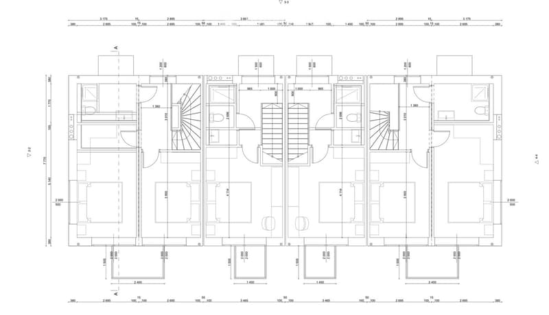 Floor plan of a multi-room apartment with labeled dimensions, including living room, kitchen, bedrooms, bathrooms, and hallway.
