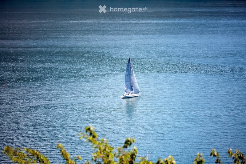 a sailboat sailing on a blue water body