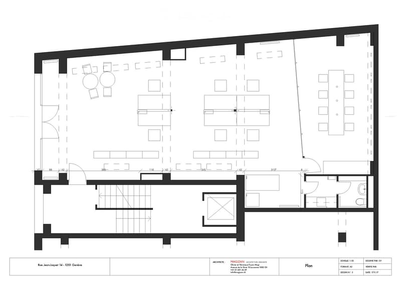 Floor plan of a residential space featuring a living area, dining area, kitchen, multiple bedrooms, and bathrooms.