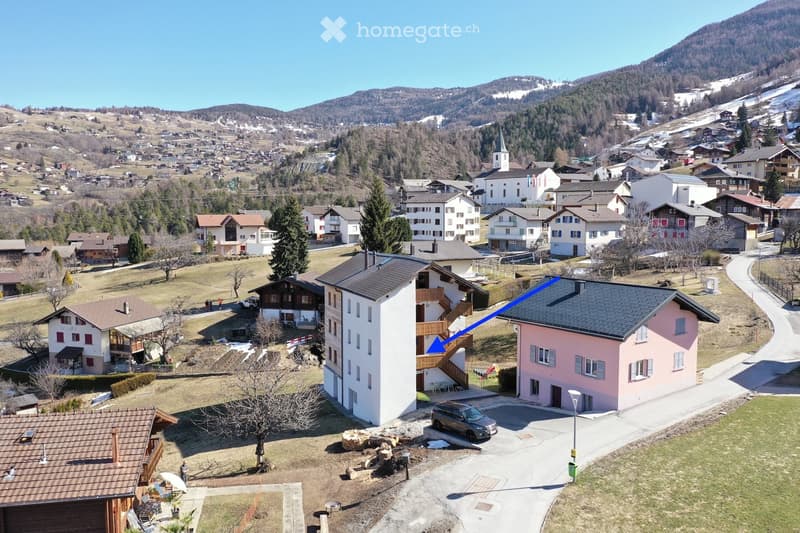 Charmant appartement de 3.5 pièces avec vue sur les montagnes à Unterbäch (9)