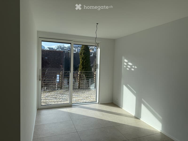 sliding glass doors, tiled floor, balcony, natural light