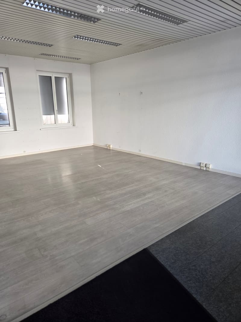 empty room, white walls, wooden floor, windows, power outlets