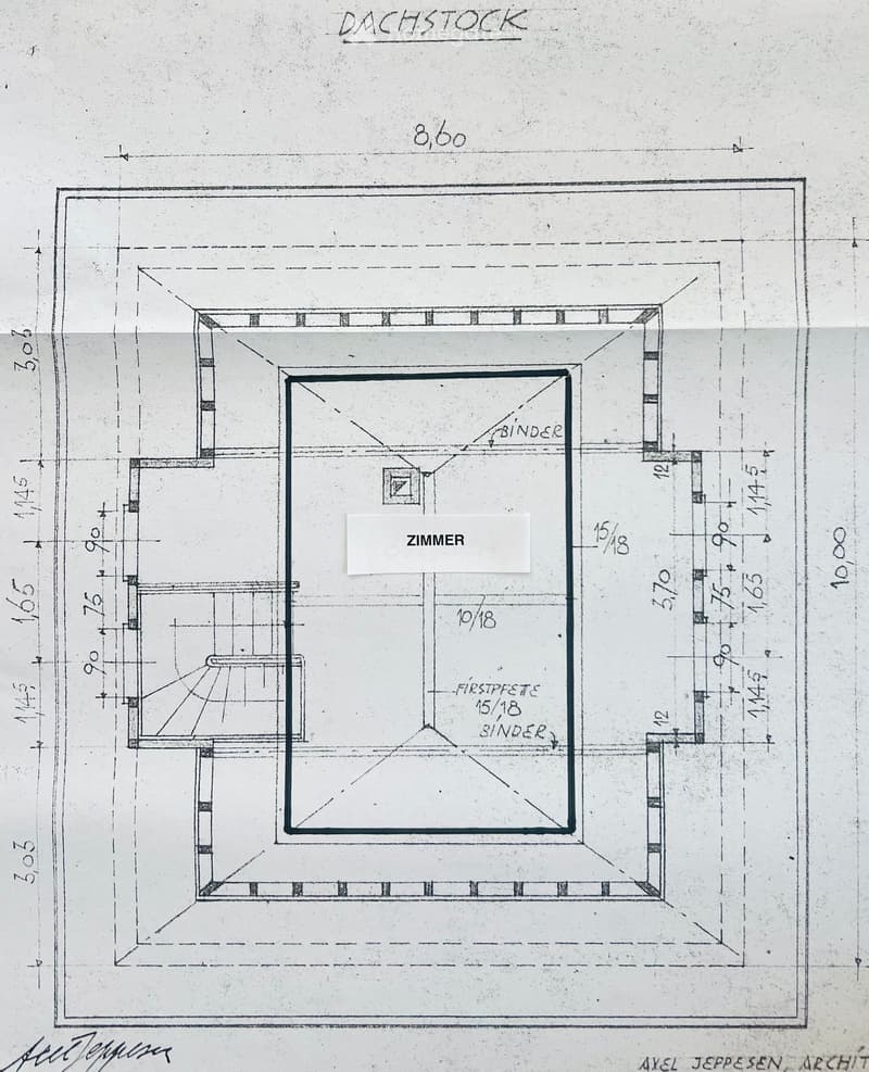 Main room with dimensions, a binder in the main room, another room next to it