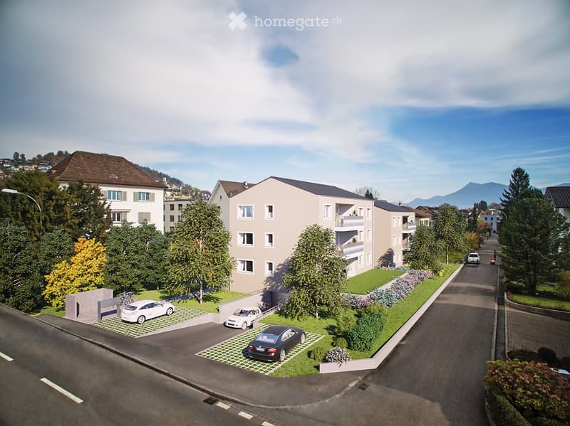 Ruhige Wohnung mit grosser Terrasse und Sicht auf den Pilatus (1)