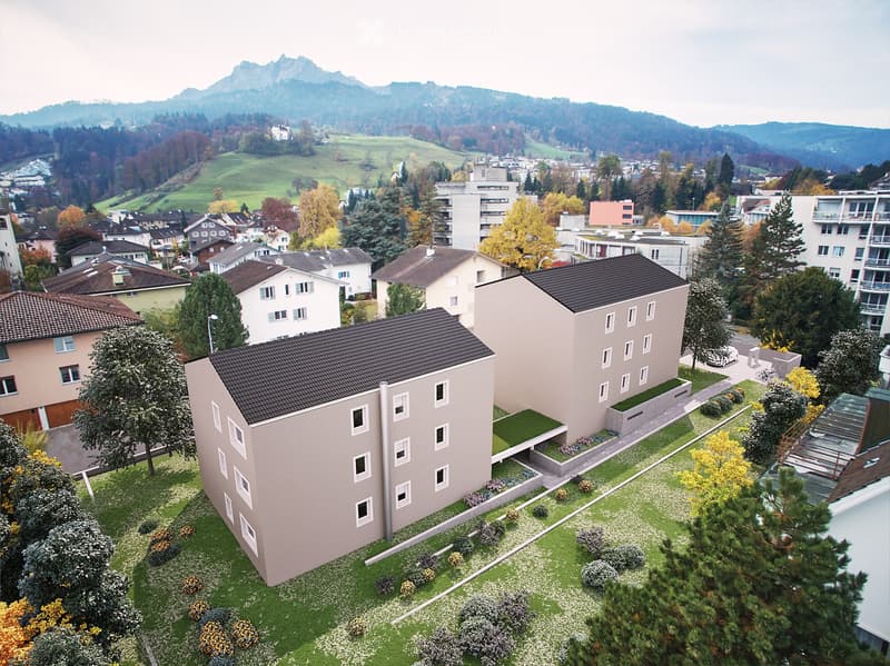 Ruhige Wohnung mit grosser Terrasse und Sicht auf den Pilatus (2)