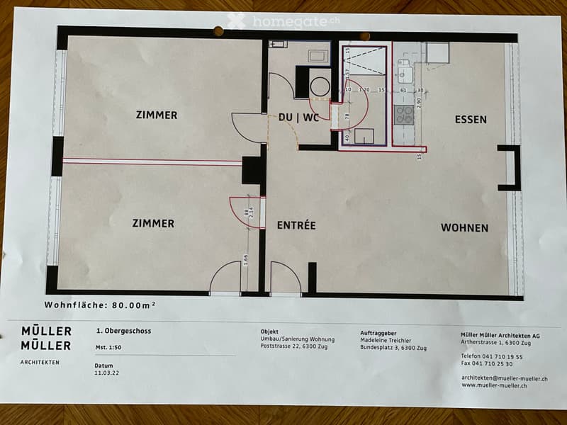Floor plan of a 2-room apartment with labeled areas: entrance, living area, dining area, and two bedrooms.
