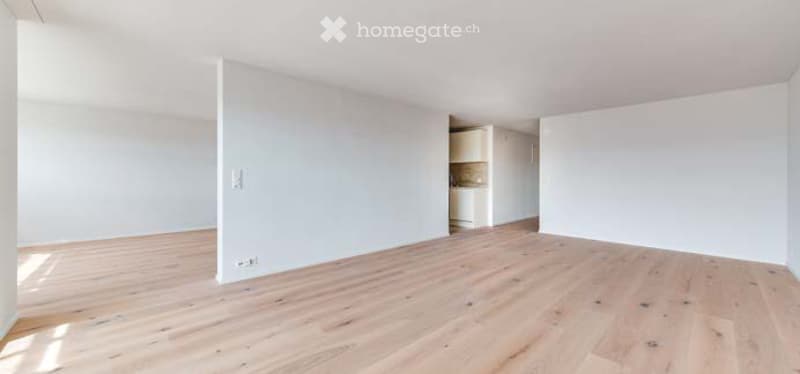 Empty room with light wooden flooring and white walls. No furniture or equipment visible.