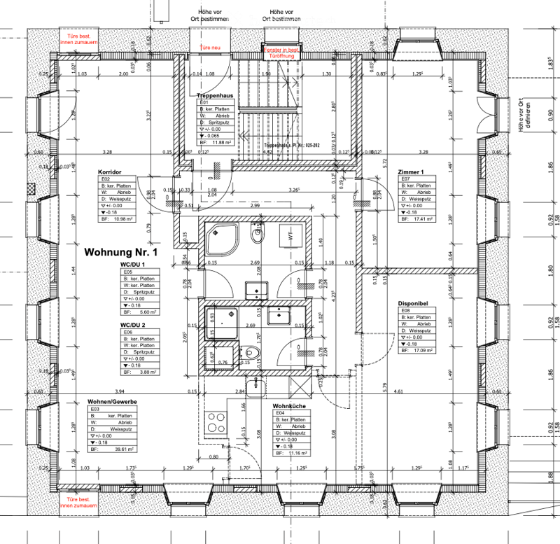 Two floor plans, two bedrooms, kitchen, bathroom, hallway, storage, corridor, terrace