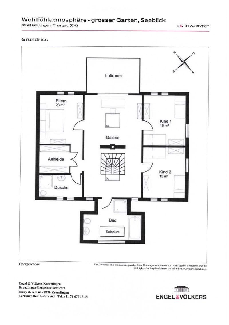 Floor plan of a house with multiple rooms including a living space, bedrooms, bathrooms, and a gallery area.