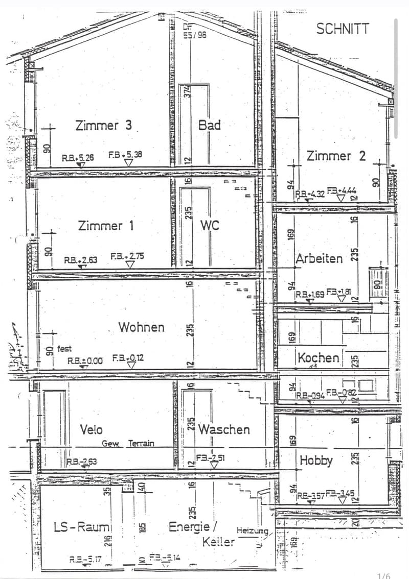 Floor plan showing multiple rooms including living area, kitchen, bedrooms, bathroom, and utility spaces. Includes measurements and room labels.
