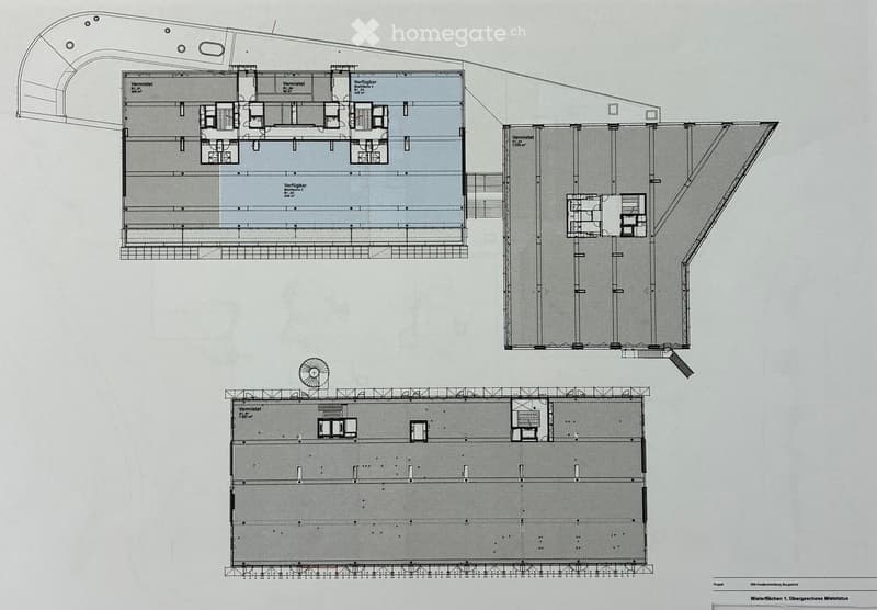 Floor plan showing multiple rental units, available spaces, and structural details with labeled areas and measurements.