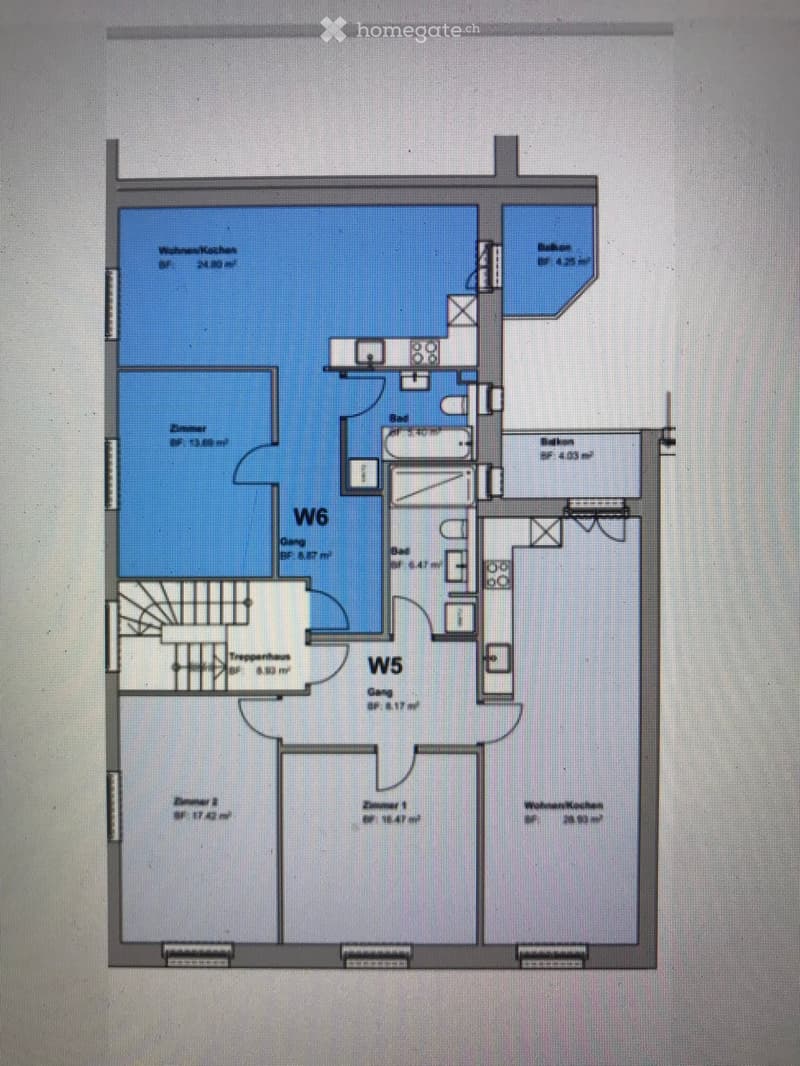 Floor plan showing a multi-room layout including a kitchen, living room, bedrooms, bathrooms, and a hallway.
