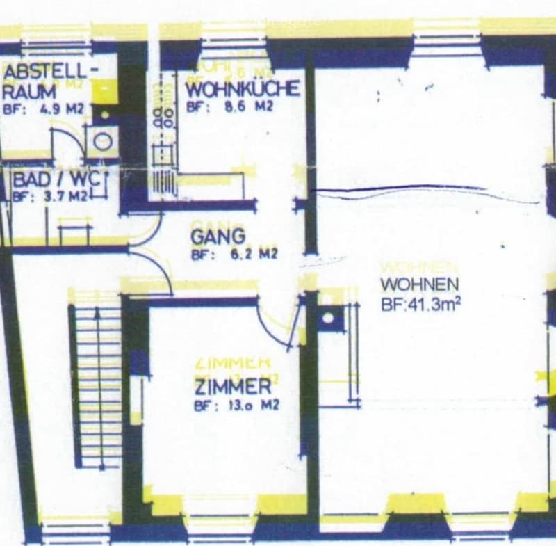 Bathroom, Hallway, Living room, Kitchen, Bedroom