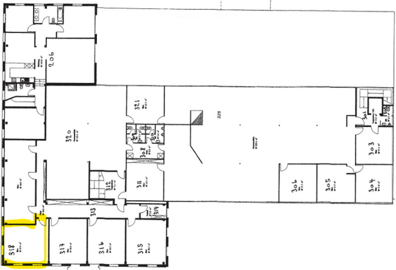 Floor plan of a multi-room residential space, including living room, dining area, kitchen, bedrooms, bathrooms, and hallway.